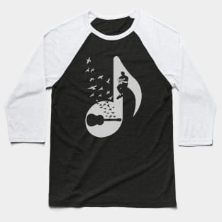 Musical note - Acoustic Guitar Baseball T-Shirt